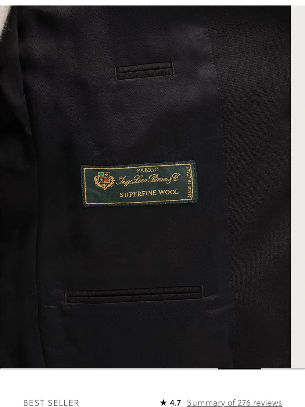 J.Crew Ludlow Slim-fit suit jacket in Italian wool 40S